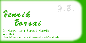 henrik borsai business card